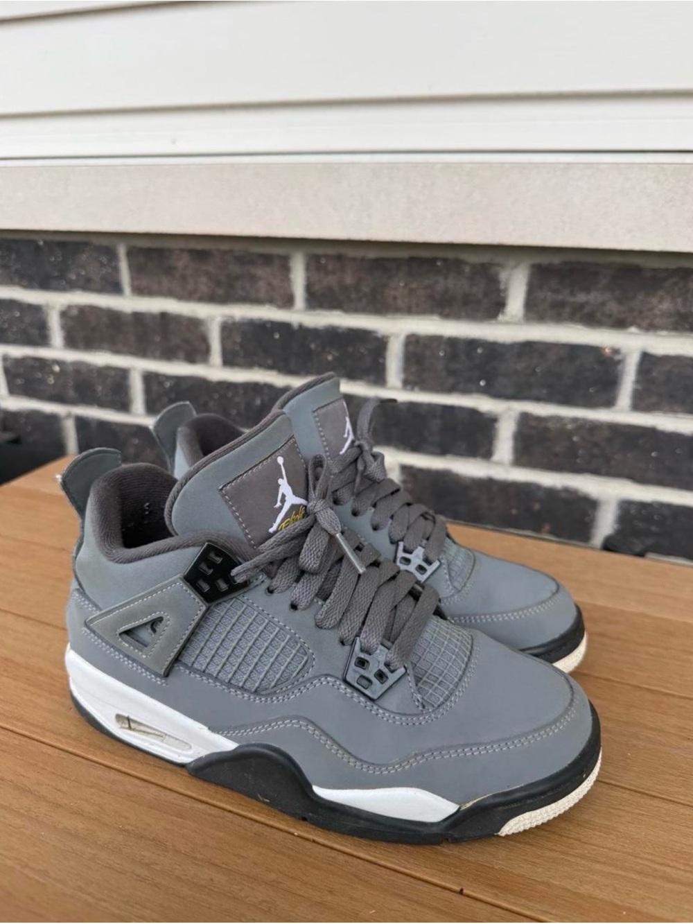 Jordan retro 4 Grey and Black Retro Sneakers